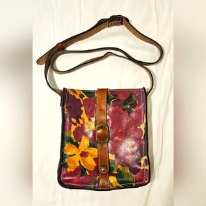 Patricia Nash floral leather crossbody
